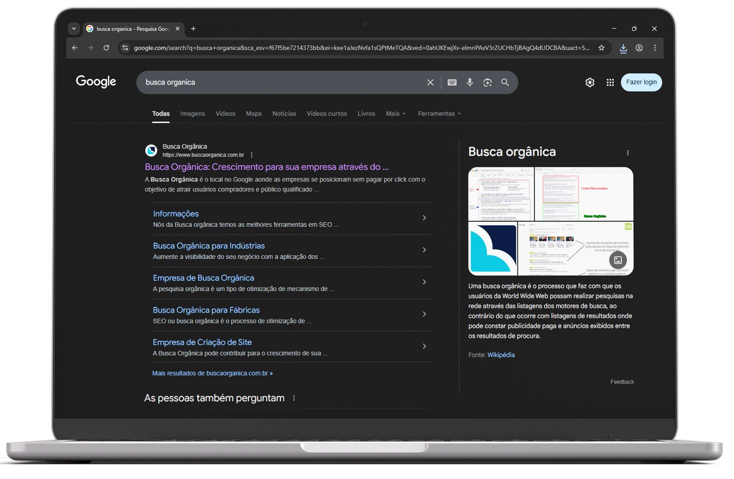 Sua Empresa na Primeira Página do Google