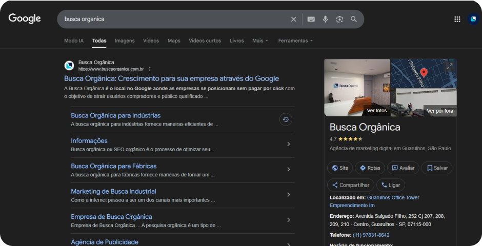 Sua Empresa na Primeira Página do Google
